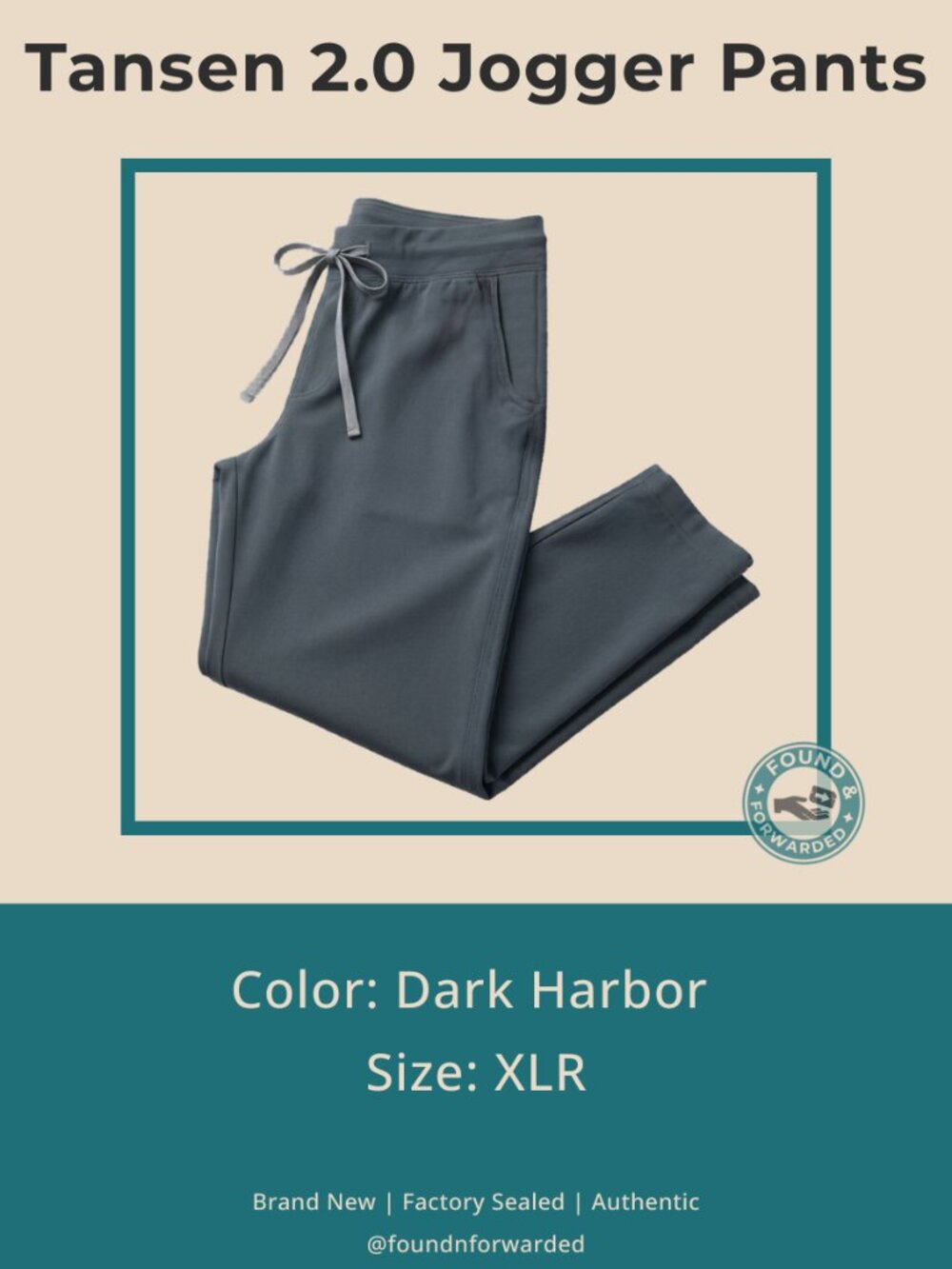 FIGS Tansen 2.0 Jogger Scrub Pants NWT Dark Harbor XLR